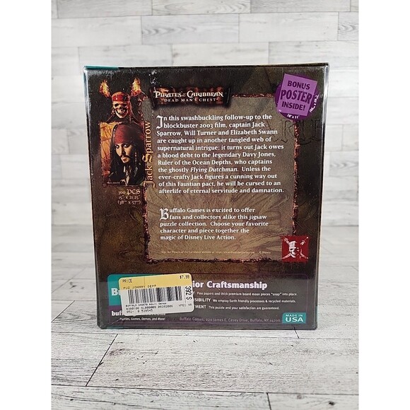 NEW Pirates of the Caribbean Dead Man's Chest Puzzle Jigsaw Puzzle 300 w/ Poster - Picture 3 of 4